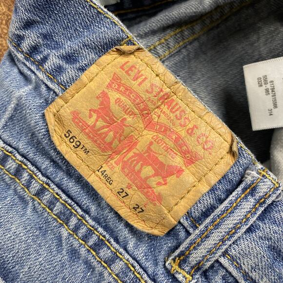 Levi’s 569 Loose Straight Leg Jeans Womens 14 Reg Denim Med Wash VTG Y2K 26x26” - Picture 5 of 13